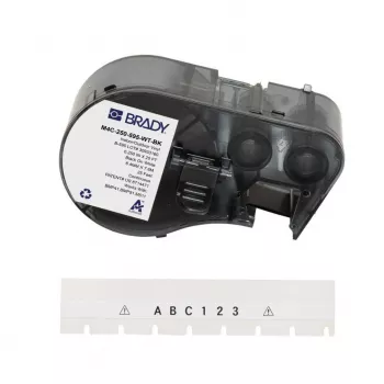 BRADY M4C-250-595-WT-BK biela polyesterová termotransferová etiketová rolka pre BMP41/BMP51/BMP53/M511, 38,1 mm x 25,4 mm, 250 etikiet