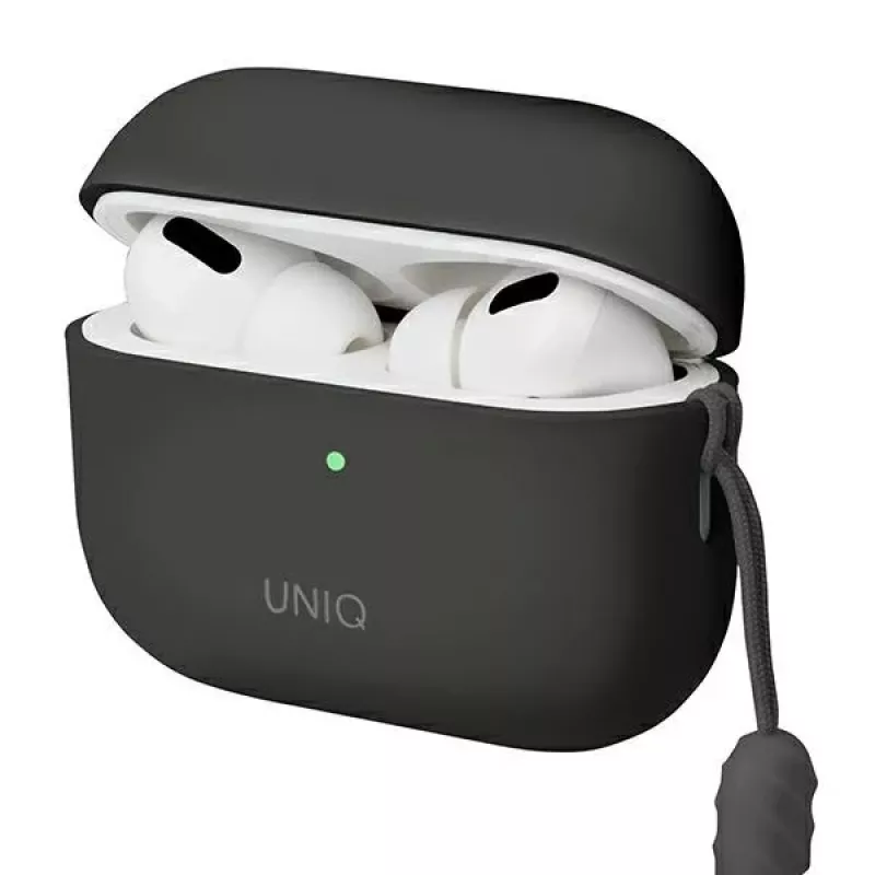 UNIQ Lino silikónové puzdro pre AirPods Pro 2. generácie (2022/2023) popolavá