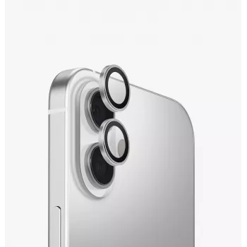 UNIQ Optix hliníková ochrana kamery s aplikátorom pre iPhone 17 - strieborná