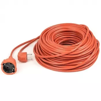 POWER PLANT, LLC 40m predlžovací kábel Heavy-Duty s 1 zásuvkou Schuko, 3x2,5mm² gumený kábel, IP44, 16A, 230V, čierny