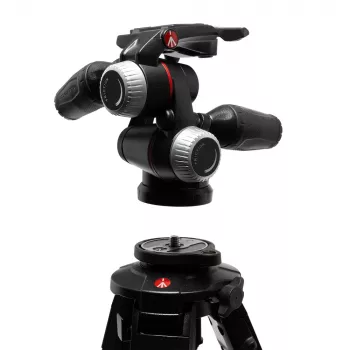 Manfrotto MHXPRO-3WX 3-cestná hlava s vyklápacími páčkami, hliník, nosnosť 8 kg, rýchloupínacia doska 200PL-14, čierna