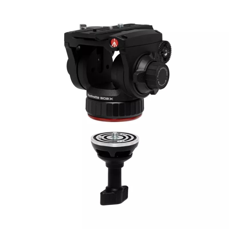 Manfrotto 520BALLSHX 75 mm polguľa s krátkou rukoväťou na niveláciu statívu