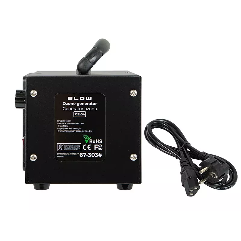 Generátor ozónu Blow OZ-04, 60 000 mg/h, 140 W, Čierny