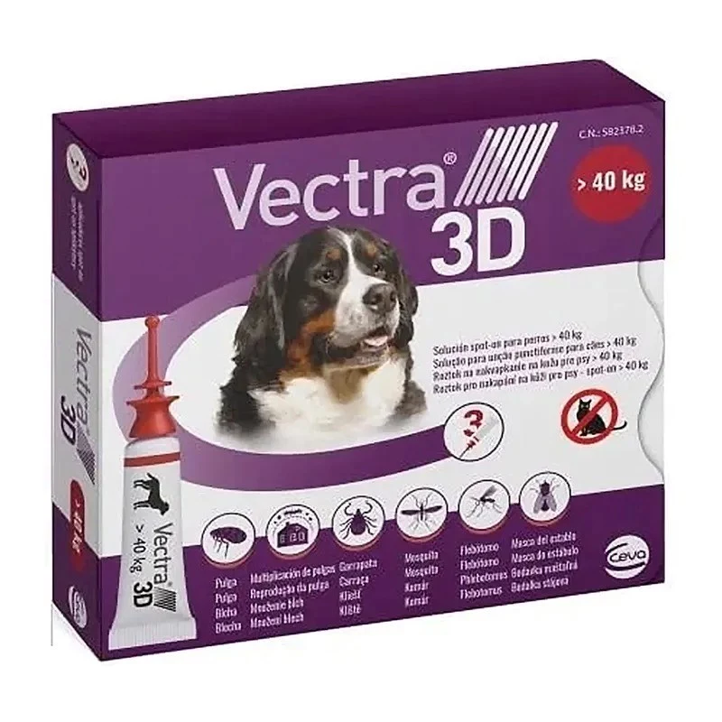 Ceva Vectra 3D pre psov nad 40 kg, 3 pipety