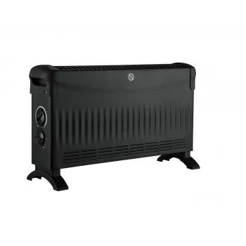 VOLTENO BASIC konvektorový ohrievač 2000W s 3 výkonovými stupňami 750W/1250W/2000W, nastaviteľným termostatom, ochranou proti prehriatiu, ochranou proti prevráteniu, voľne stojaci, čierny