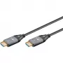 GOOBAY optický hybridný Ultra High-Speed HDMI kábel (AOC) 8K / 60Hz - 20m, 48 Gbit/s, čierna/sivá
