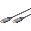 GOOBAY optický hybridný Ultra High-Speed HDMI kábel (AOC) 8K / 60Hz - 20m, 48 Gbit/s, čierna/sivá