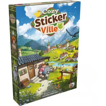ASMODEE Cozy Stickerville Sticker Book | TOPModel séria | 24 strán, 6 hárkov samolepiek | kreatívne hranie od 6 rokov