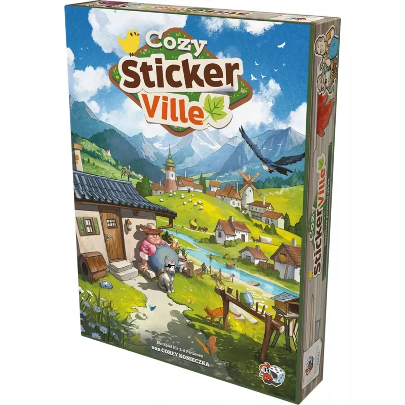 ASMODEE Cozy Stickerville Sticker Book | TOPModel séria | 24 strán, 6 hárkov samolepiek | kreatívne hranie od 6 rokov