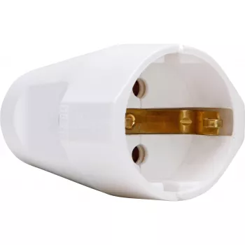 Kopp ochranný kontakt konektor samica, 3x1,5 mm², arktická biela