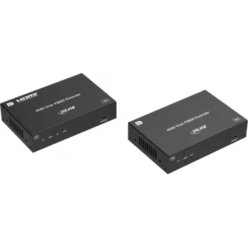 InLine® KVM extender, DP 4K/60Hz, optické vlákno Singlemode, 10 km, sada (57885O)