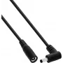 InLine® predlžovací DC kábel, zahnutý konektor, 4,0 x 1,7 mm, čierny, 5 m