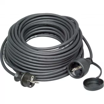 KOPP ELEKTROTECHNIK 25 m ťažký gumený predlžovací kábel, Schuko, H07RN-F, IP44, 16 A, čierna