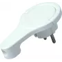 HEINRICH KOPP plastový ochranný plochý konektor samec, zahnutý, pre 3x1,5 mm², arktická biely
