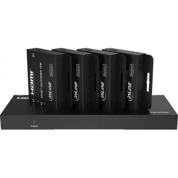InLine® video splitter/extender, 1x4, Cat.6, HDMI 4K/30Hz, sada