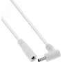InLine® DC predlžovací kábel, konektor samec zahnutý, 3,5 x 1,35 mm, biely, 2 m