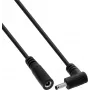 InLine® DC predlžovací kábel, konektor samec zahnutý, 3,5 x 1,35 mm, čierny, 3 m