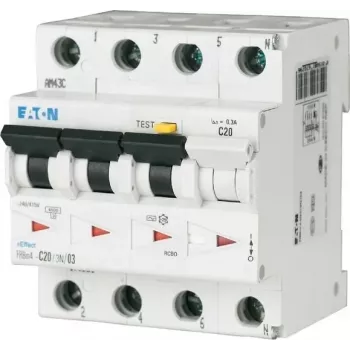 Eaton FRBM4-C32/3N/003-A RCBO, 4-pólový (3P+N), 32 A, 30 mA, Type A, charakteristika C, 6 kA