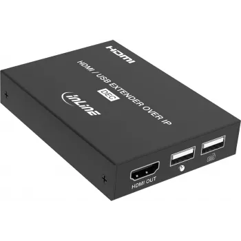 InLine® KVM Extender cez IP, HDMI Full HD, 150 m, prijímač (RX)