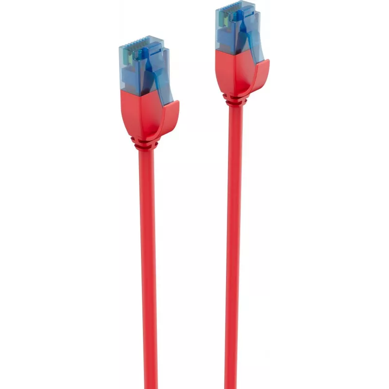 ShiverPeaks BASIC-S Slim Cat6 U/UTP patch kábel, 5 m, červený
