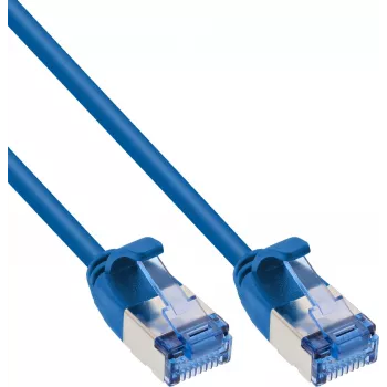 InLine® Slim Cat.6A U/FTP Patch kábel, 2 m, modrý, 10GbE, LSZH