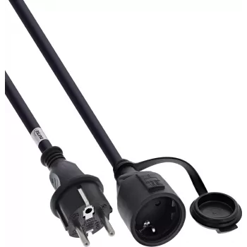 InLine® predlžovací kábel s ochranným kontaktom, Outdoor IP44, ochrana proti dotyku, 20 m