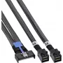 InLine® MCIO kábel, MCIO x8 na 2x MiniSAS-HD SFF-8643, 1 m