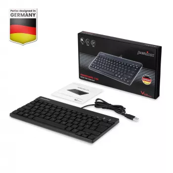 Perixx PERIBOARD-326 DE podsvietená USB klávesnica, káblová, čierna