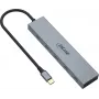 InLine USB-C Hub, 4x USB-C + Power Delivery 100 W, USB 3.2 Gen 2, sivý