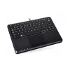 Perixx PERIBOARD-510 H PLUS UK Mini-USB klávesnica s touchpadom a 2-port USB hubom, čierna
