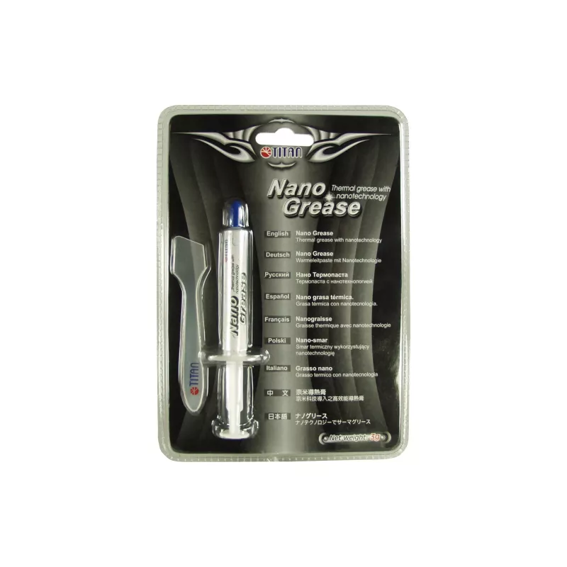 Titan Nano Grease teplovodivá pasta 3g, 4,5 W/mK, nevodivá, aplikátor v striekačke, TTG-G30030