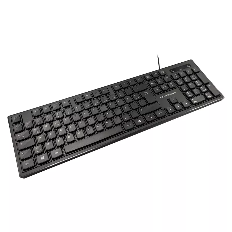 LC-Power LC-KEY-903DE kancelárska klávesnica, USB, čierna, nemecké rozloženie