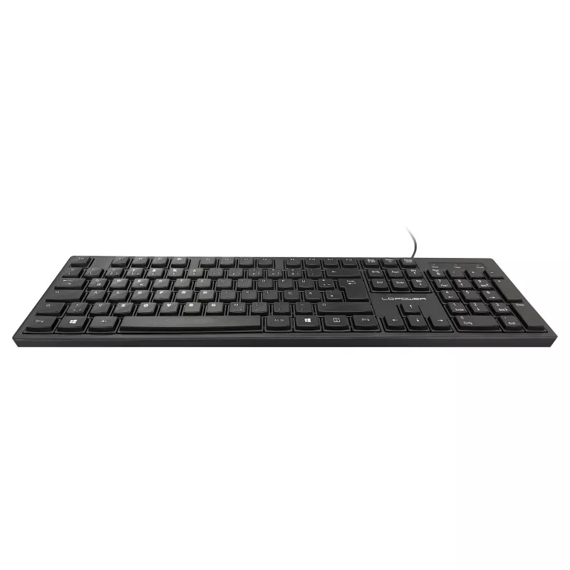 LC-Power LC-KEY-903DE kancelárska klávesnica, USB, čierna, nemecké rozloženie