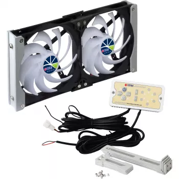 Titan TTC-SC20(A)/V2+ dvojitý chladiaci ventilátor 92x25mm IP55 s časovačom a usmerňovačom