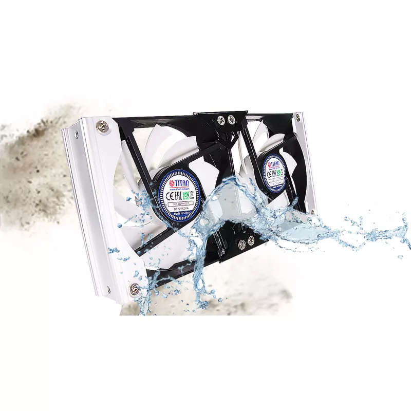 Titan TTC-SC20(A)/V2+ dvojitý chladiaci ventilátor 92x25mm IP55 s časovačom a usmerňovačom