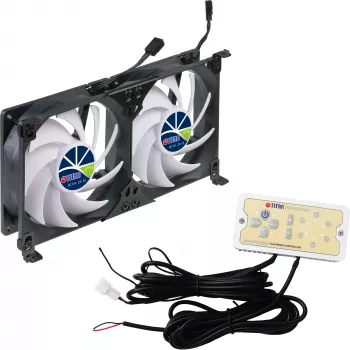 Titan TTC-SC22(A)/V2+ dvojitý ventilátor pre chladničky 92x25mm IP55 pre kemping