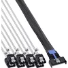 InLine® MCIO x8 rozbočovací kábel na 8x SATA, 1 m