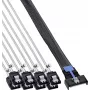 InLine® MCIO x8 rozbočovací kábel na 8x SATA, 1 m