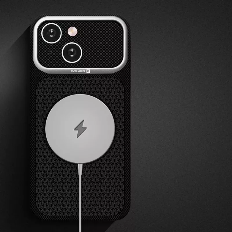 Evelatus Apple iPhone 15 Carbon Premium Edition MagSafe puzdro polnočná modrá
