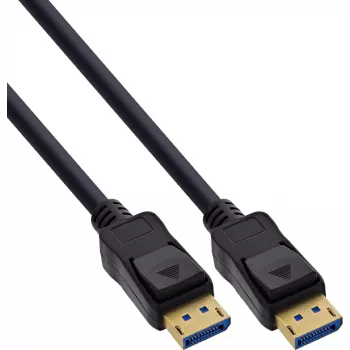InLine® DisplayPort 2.1 kábel, UHBR20 80 Gb/s, čierny, pozlátené kontakty, 3 m
