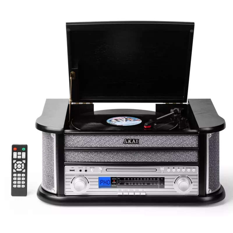 AKAI ATT-350CC gramofón s CD, kazetou, USB nahrávaním a AM/FM rádiom