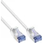 InLine® Slim U/FTP Cat.6A patch kábel, biely, 5 m