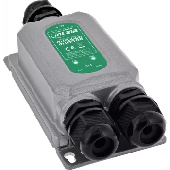 InLine® 60W PoE++ injektor pre exteriér, Gigabit, IP67