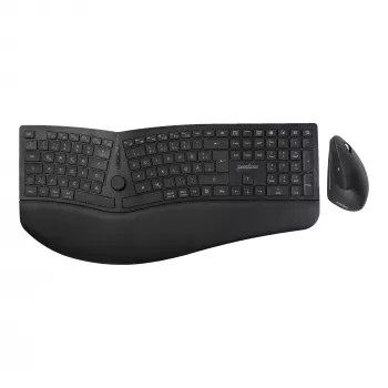 Perixx PERIDUO-614 DE bezdrôtová ergonomická sada klávesnice a myši, delená klávesnica, vertikálna myš, 2,4 GHz, čierna (nemecké rozloženie)