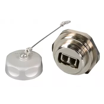 EFB Elektronik IP67DFKLCDM LC duplex priechodka spojka, kovové puzdro, keramická objímka, M25