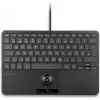 PERIX PERIBOARD-427 H DE káblová USB mini klávesnica s integrovaným trackballom a podsvietením, čierna