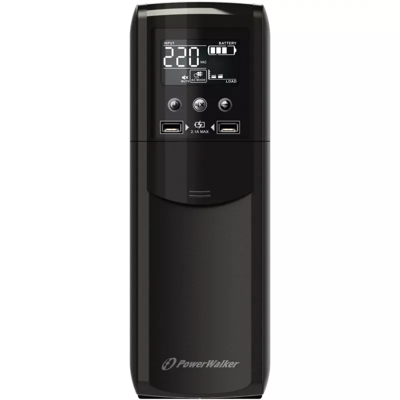 PowerWalker VI 800 CSW line-interactive UPS - 800VA/480W, 2 zásuvky Schuko, AVR, USB