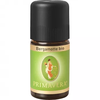 PRIMAVERA Bio bergamotový éterický olej, 5 ml, za studena lisovaný, Citrus Bergamia, 100% čistá aromaterapia