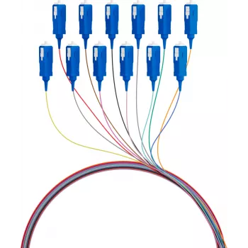 EFB Elektronik sklolaminátový pigtail SC 9/125 OS2 sada 12 farieb 2m - singlemode kábel/sada adaptérov