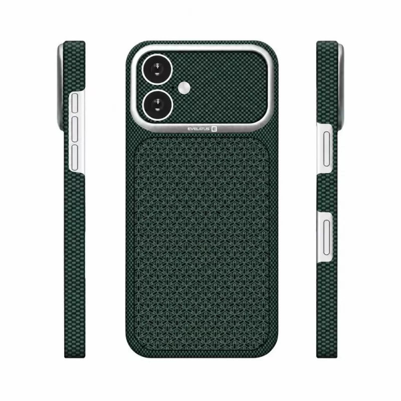Evelatus Apple iPhone 17 Carbon Premium Edition MagSafe puzdro zelená